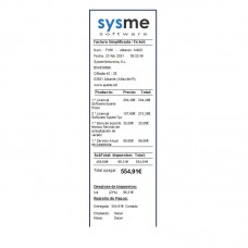 Formato de Ticket 58mm en Español