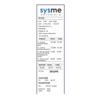 Formato de Ticket 58mm en Inglés