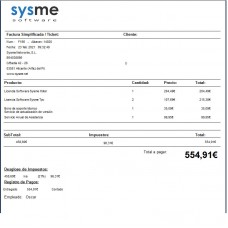 Formato de Ticket A4 en Español
