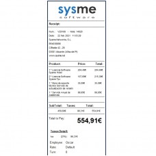 Formato de Ticket 80mm en Inglés