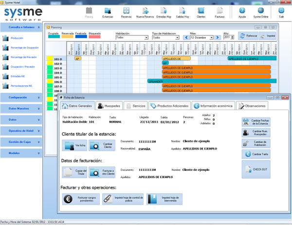 Software de gestión hotelera Sysme Hotel 4.14