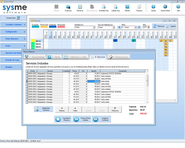 Software PMS de gestión hotelera Sysme Hotel