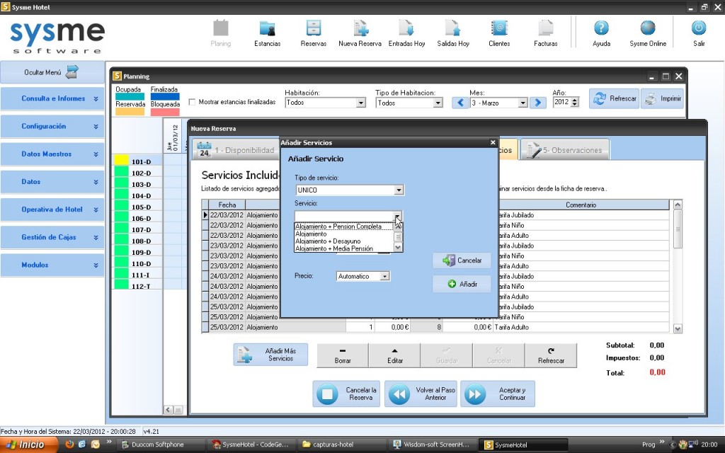 Software Pms de gestión hotelera Sysme Hotel 4.21