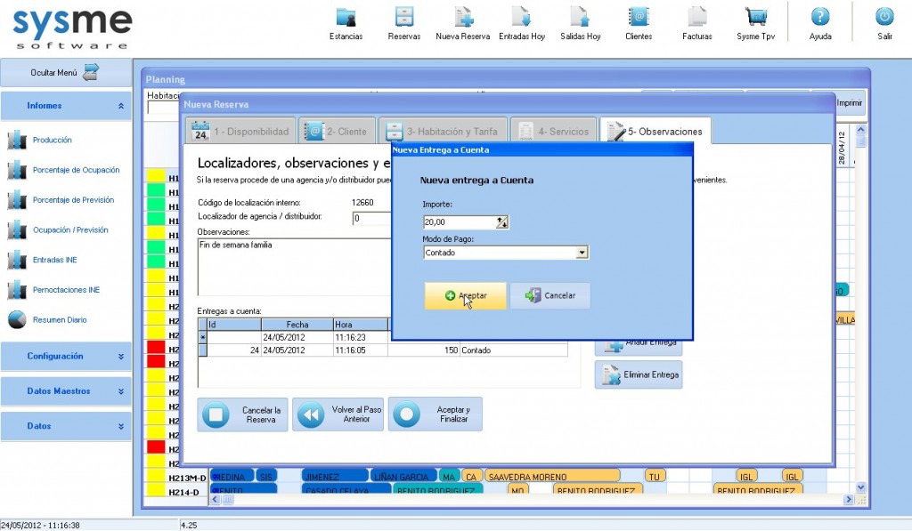 Software Pms de gestión hotelera Sysme Hotel 4.25